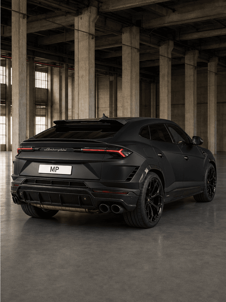 Rear three-quarter view of Lamborghini Urus Performante
